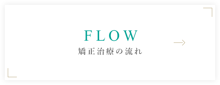 FLOW 矯正治療の流れ